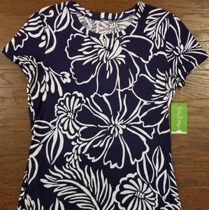 NWT Lilly Pulitzer Lexie Crew Navy Bella Top Large